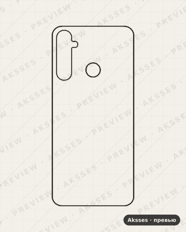Лекало для Narzo-ser. REALME Narzo 10, Back