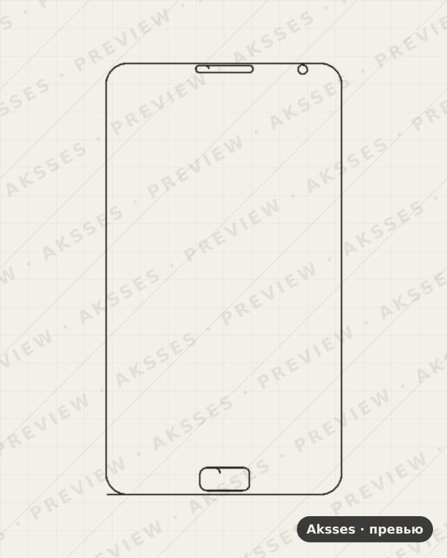 Лекало для Samsung Galaxy Note N7000, Front Shell