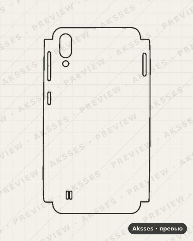 Лекало для Samsung Galaxy M10, Half Cover