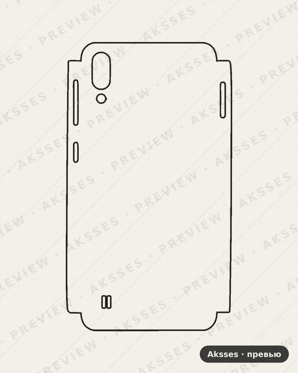 Лекало для Samsung Galaxy M10, Half Cover