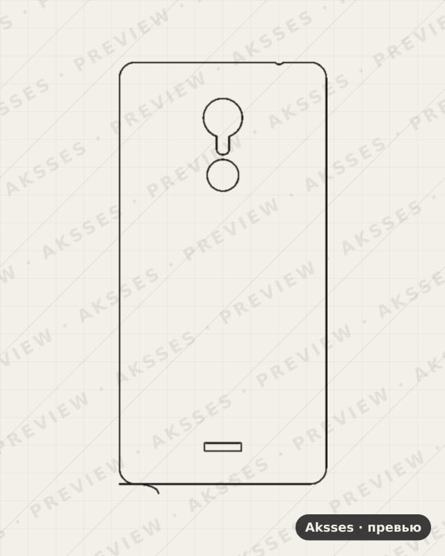 Лекало для ZTE Blade V580, Back