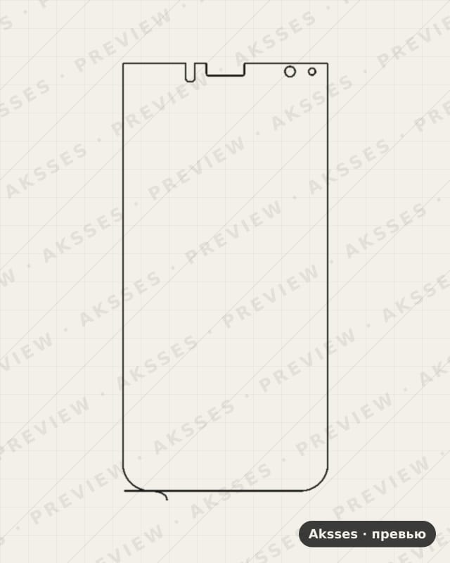 Лекало для ZTE Blade A210, Front Full, Matte