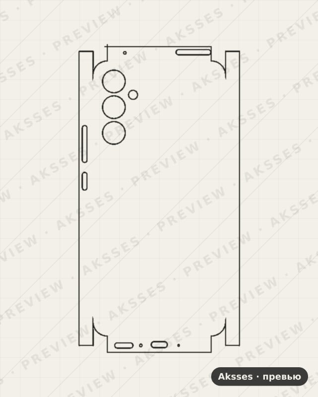 Лекало для Samsung Galaxy A34 5G, All Inclusive, Clear