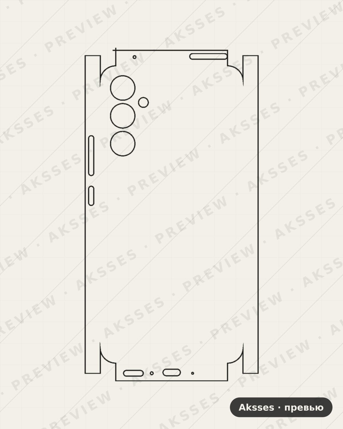Лекало для Samsung Galaxy A34 5G, All Inclusive, Clear