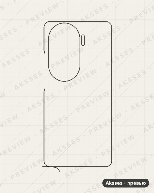 Лекало для Reno-ser. OPPO Reno11 Pro (China), Back, China