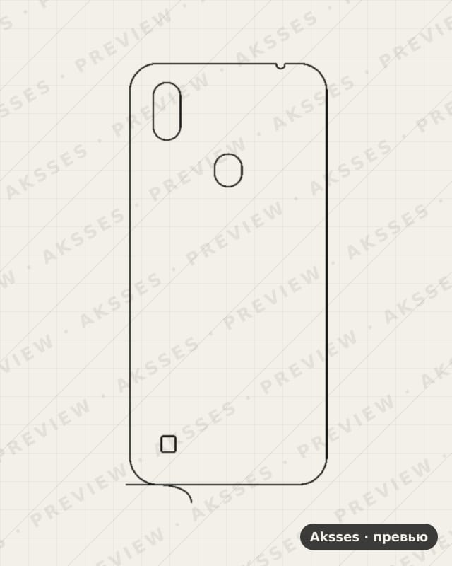 Лекало для ZTE Blade A7 Prime, Back