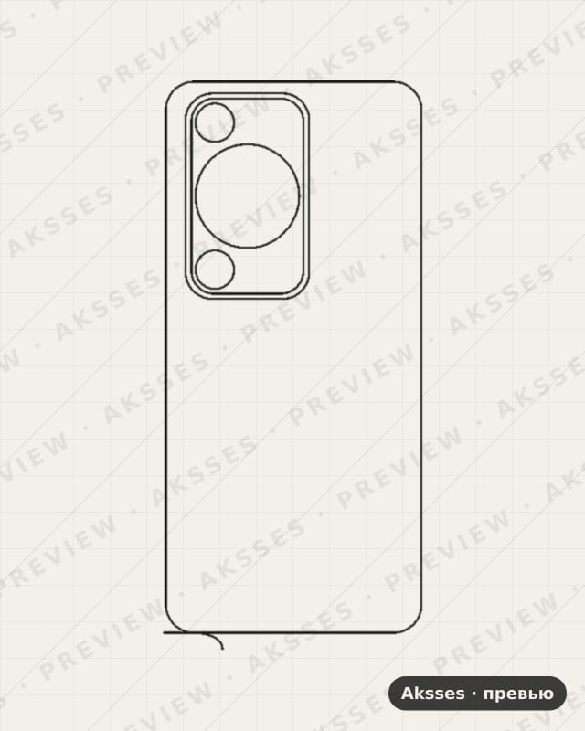 Лекало для Huawei Enjoy 70, Back