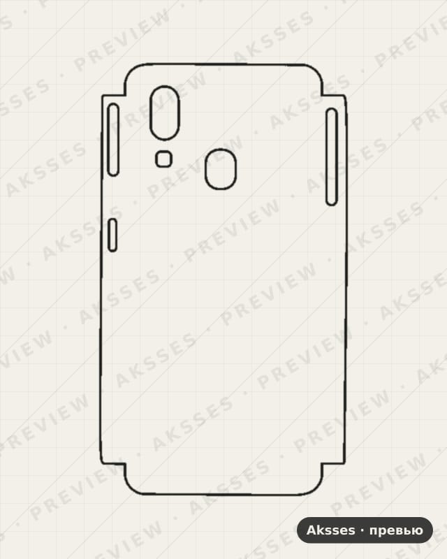 Лекало для Samsung Galaxy A40, Half Cover