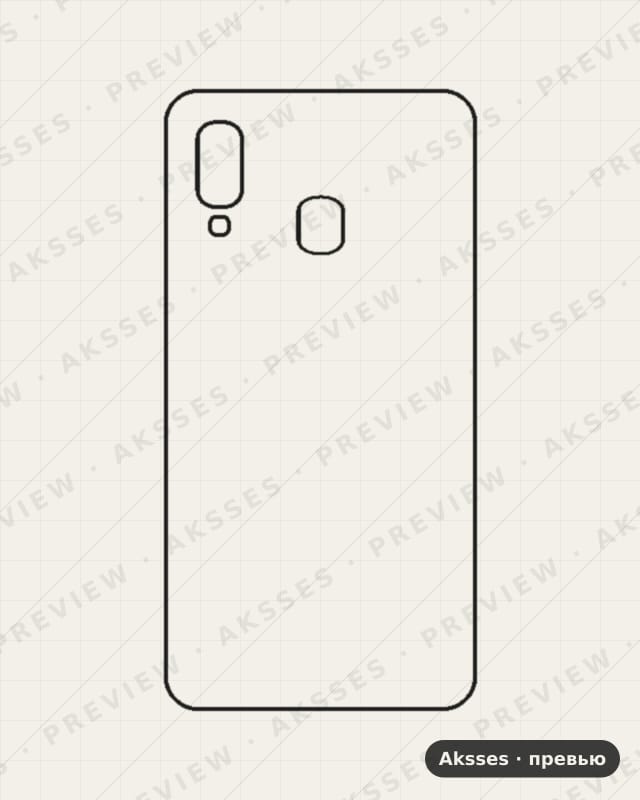Лекало для Samsung Galaxy A40, Back