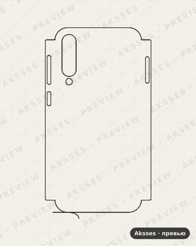 Лекало для Xiaomi Mi 9 SE, Clear, Half Cover