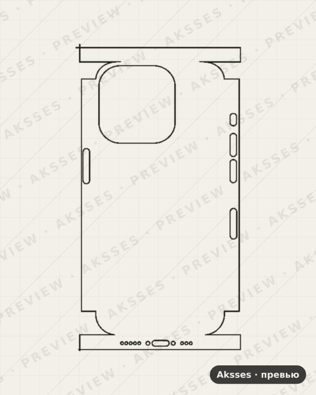 Лекало iPhone 15 Pro V2 для iPhone 15 Pro, All Inclusive, Clear