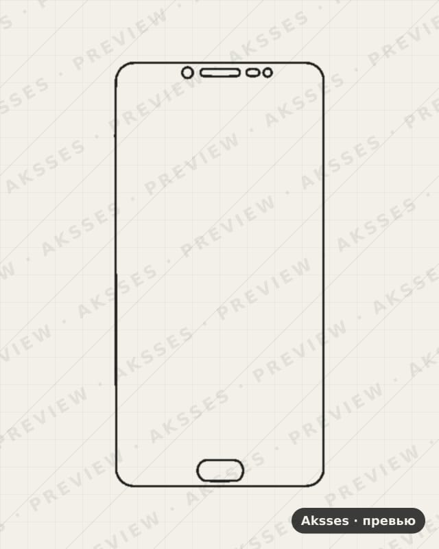 Лекало для Samsung Galaxy C9 Pro, Front Full