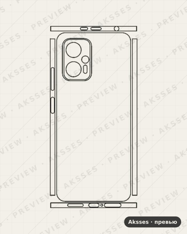 Лекало для POCO-SERIES Poco X4 GT, All Inclusive, Clear