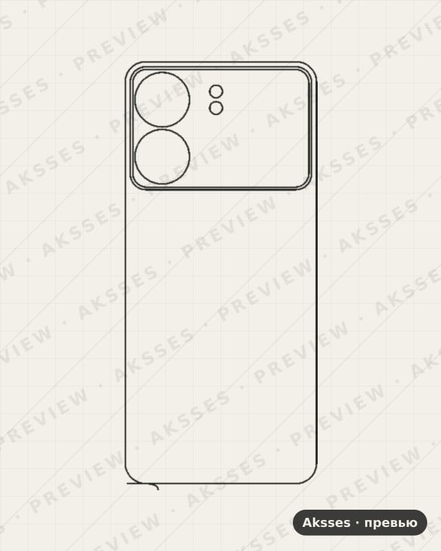 Лекало для POCO-SERIES Poco C65, Back