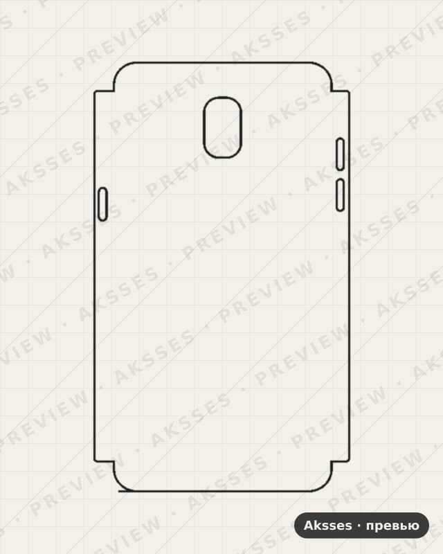 Лекало для Samsung Galaxy J7 (2018), Half Cover