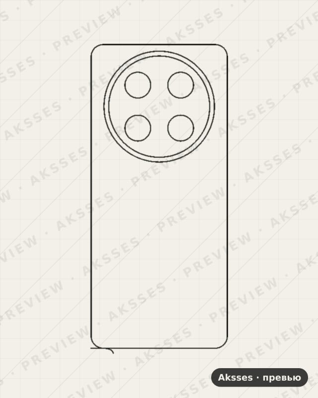 Лекало для Huawei Enjoy 70 Pro, Back