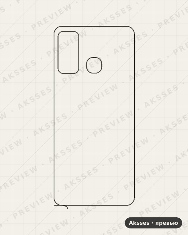 Лекало для Hot-ser. Infinix Hot 9 Pro, Back, Clear
