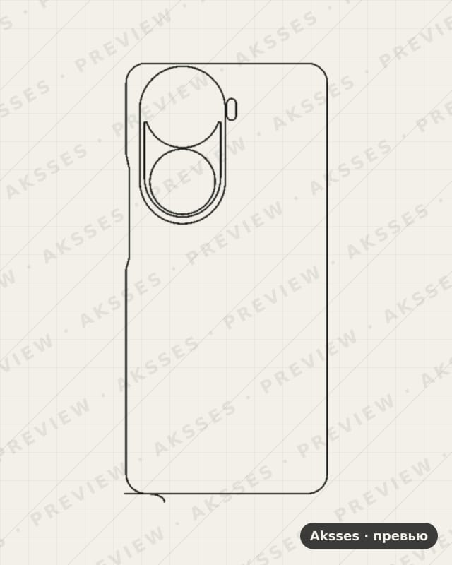 Лекало для Reno-ser. OPPO Reno11 5G (Global), Back, Global