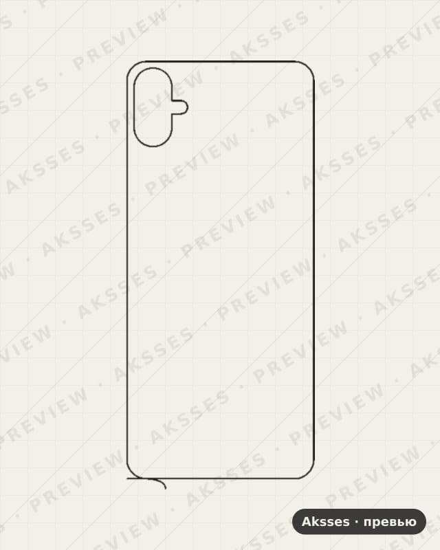 Лекало для Samsung Galaxy A05, Back, Clear