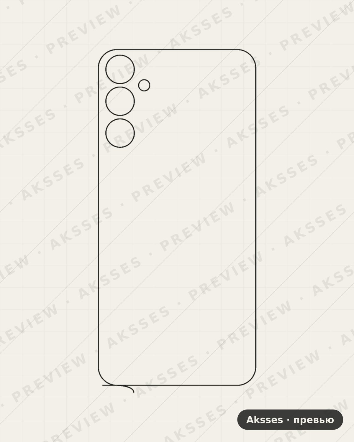 Лекало Galaxy A34 5G V2 для Samsung Galaxy A34 5G, Back, Clear