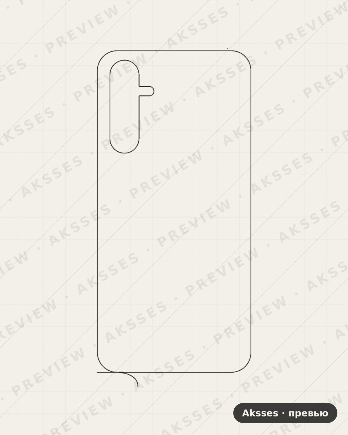 Лекало Galaxy A54 V2 для Samsung Galaxy A54, Back, Clear