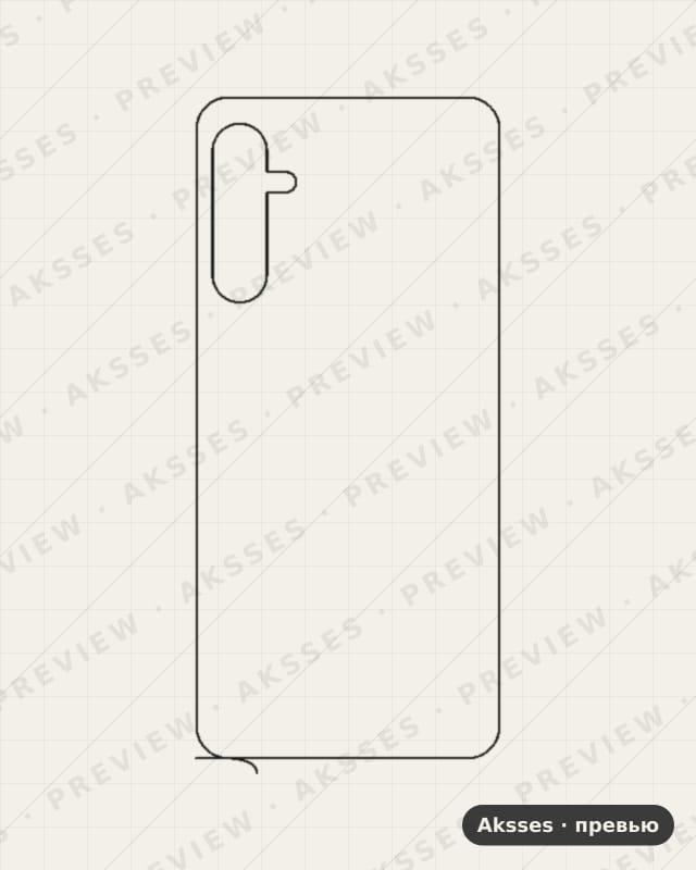 Лекало Galaxy F34 V2 для Samsung Galaxy F34, Back, Clear
