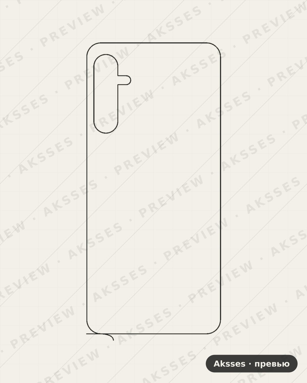 Лекало Galaxy F34 V2 для Samsung Galaxy F34, Back, Clear