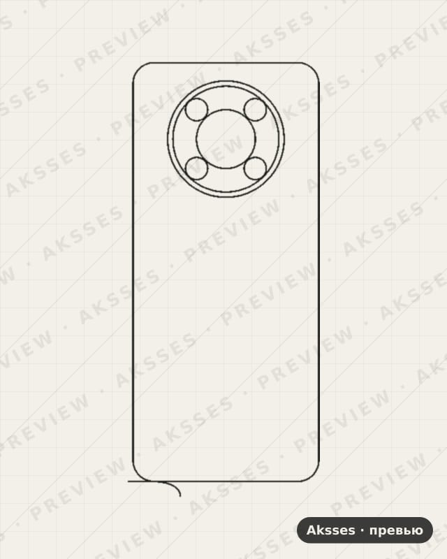 Лекало для China mobile Nzone 50 Pro 5G, Back