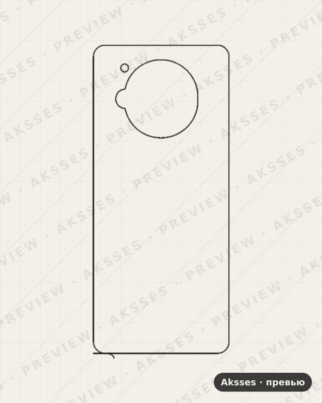 Лекало для Sharp Aquos R7, Back, Clear