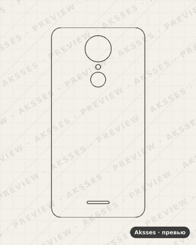 Лекало для Coolpad C3701A, Back Cover