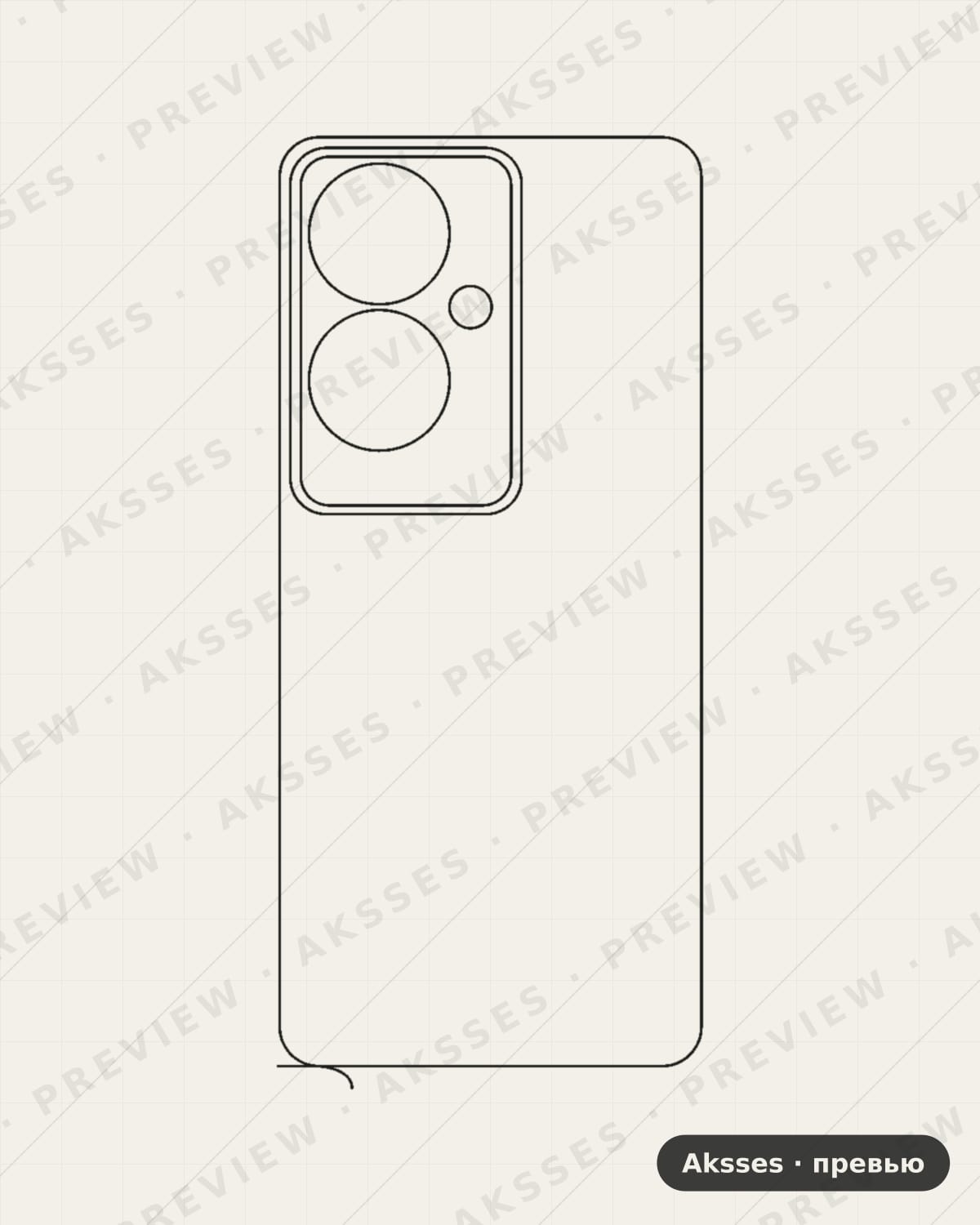 Лекало для Reno-ser. OPPO Reno11 F, Back