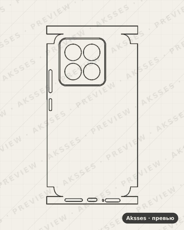 Лекало для Xiaomi Mi 14, All Inclusive