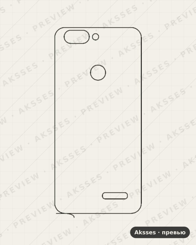 Лекало для Sharp A2 Lite, Back