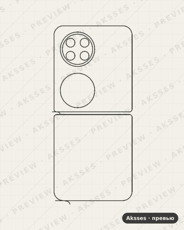 Лекало для Huawei Pocket 2, Back