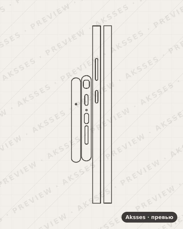 Лекало для Samsung Galaxy S23 Ultra, Side Part
