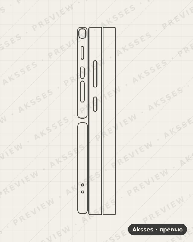 Лекало для Samsung Galaxy S24 Ultra, Side Part