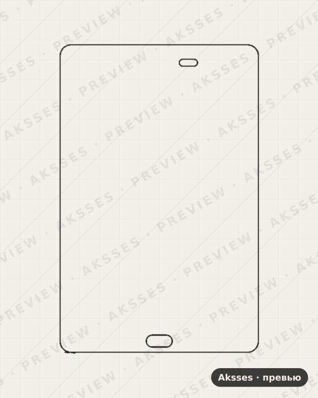 Лекало Galaxy Tab A 8.0 SM-T350 для Samsung Galaxy Tab A 8.0 (SM-T350) (2015), Front Full, Matte