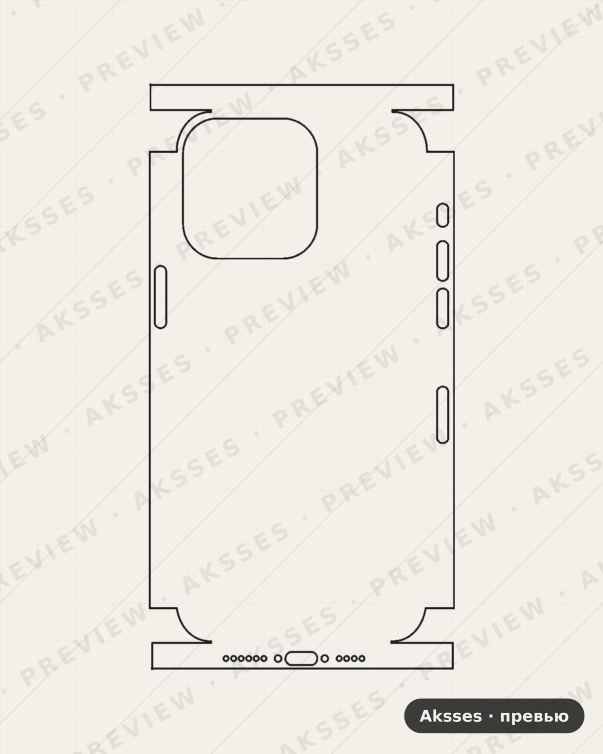 Лекало iPhone 15 Pro Max V4 для iPhone 15 Pro Max, All Inclusive, Clear
