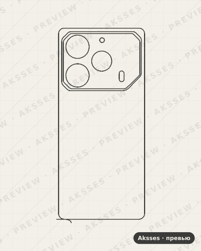 Лекало для Tecno Pova 6 Pro, Back