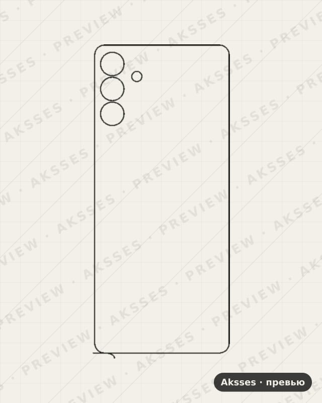 Лекало для Samsung Galaxy M13 (india), Back, Clear, India