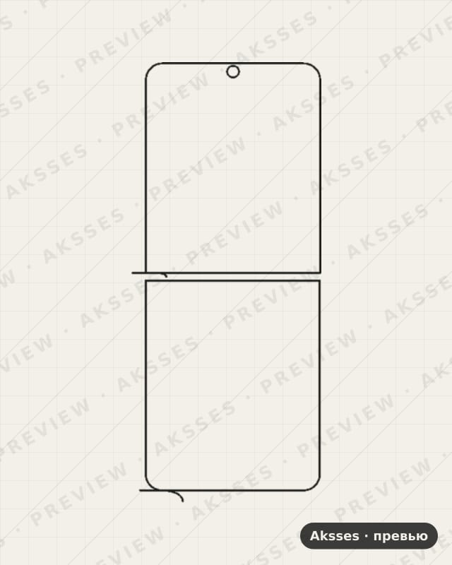 Лекало Galaxy Z Flip 3 V2 для Samsung Galaxy Z Flip 3, Front Shell, Matte