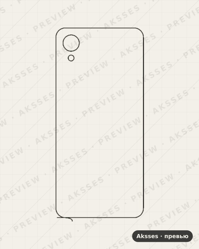 Лекало для Samsung Galaxy A22 5G (Japan), Back, Clear, Japan