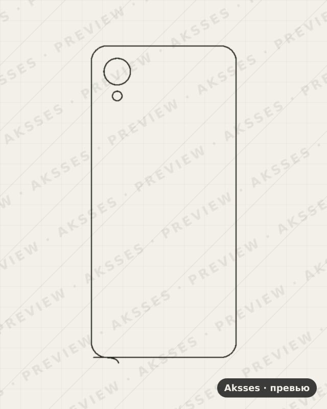 Лекало для Samsung Galaxy A22 5G (Japan), Back, Japan