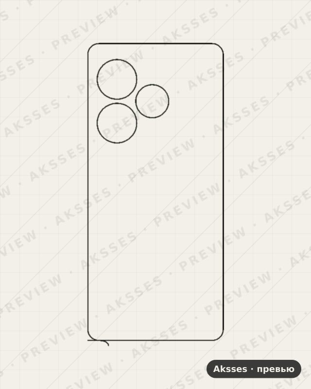 Лекало для GT-ser. REALME GT Neo6 SE, Back, Clear