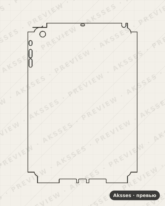 Лекало для iPad Mini 1 (2012), Half Cover
