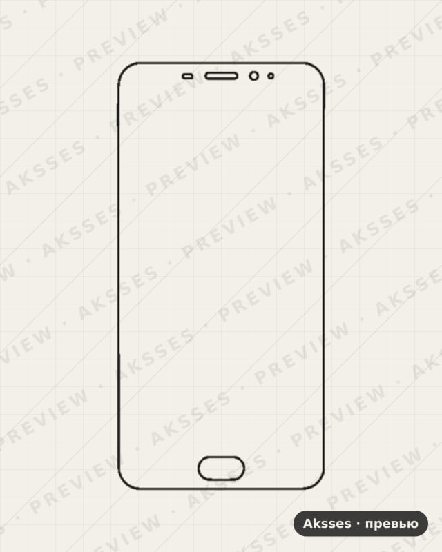 Лекало для Meizu M6, Front Full, Matte