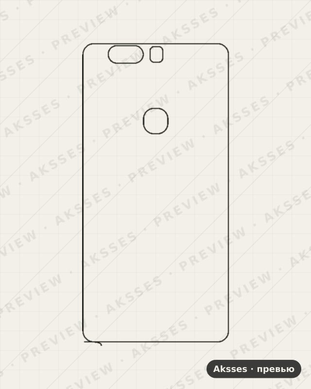 Лекало для Honor V8, Back