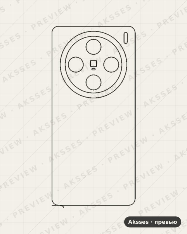 Лекало для Vivo X100s Pro, Back
