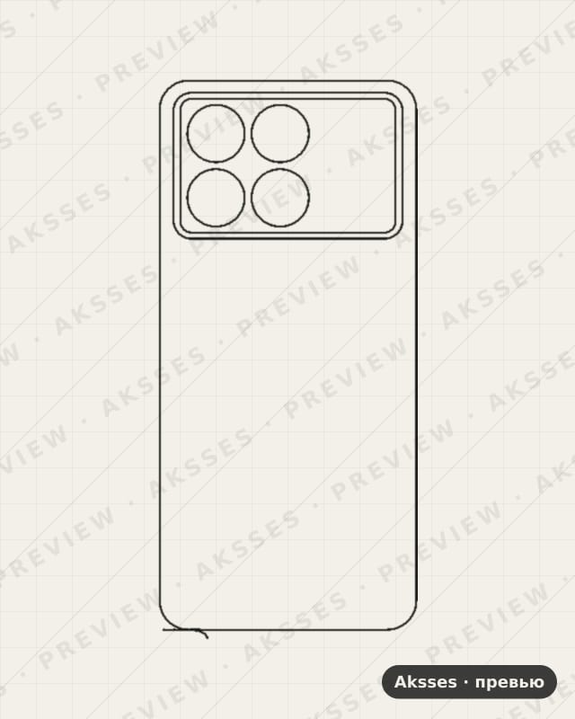 Лекало для POCO-SERIES Poco F6 Pro, Back