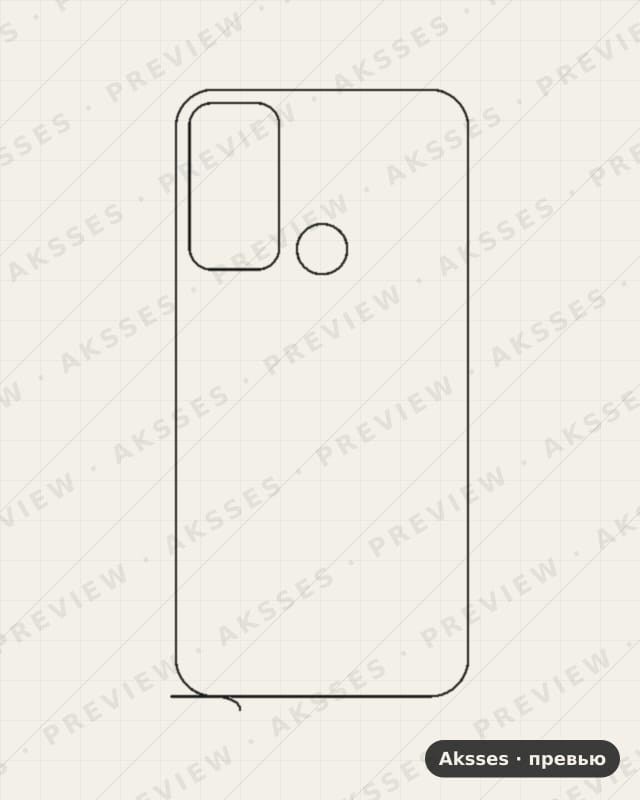 Лекало для ZTE Blade A33 Plus, Back, Clear